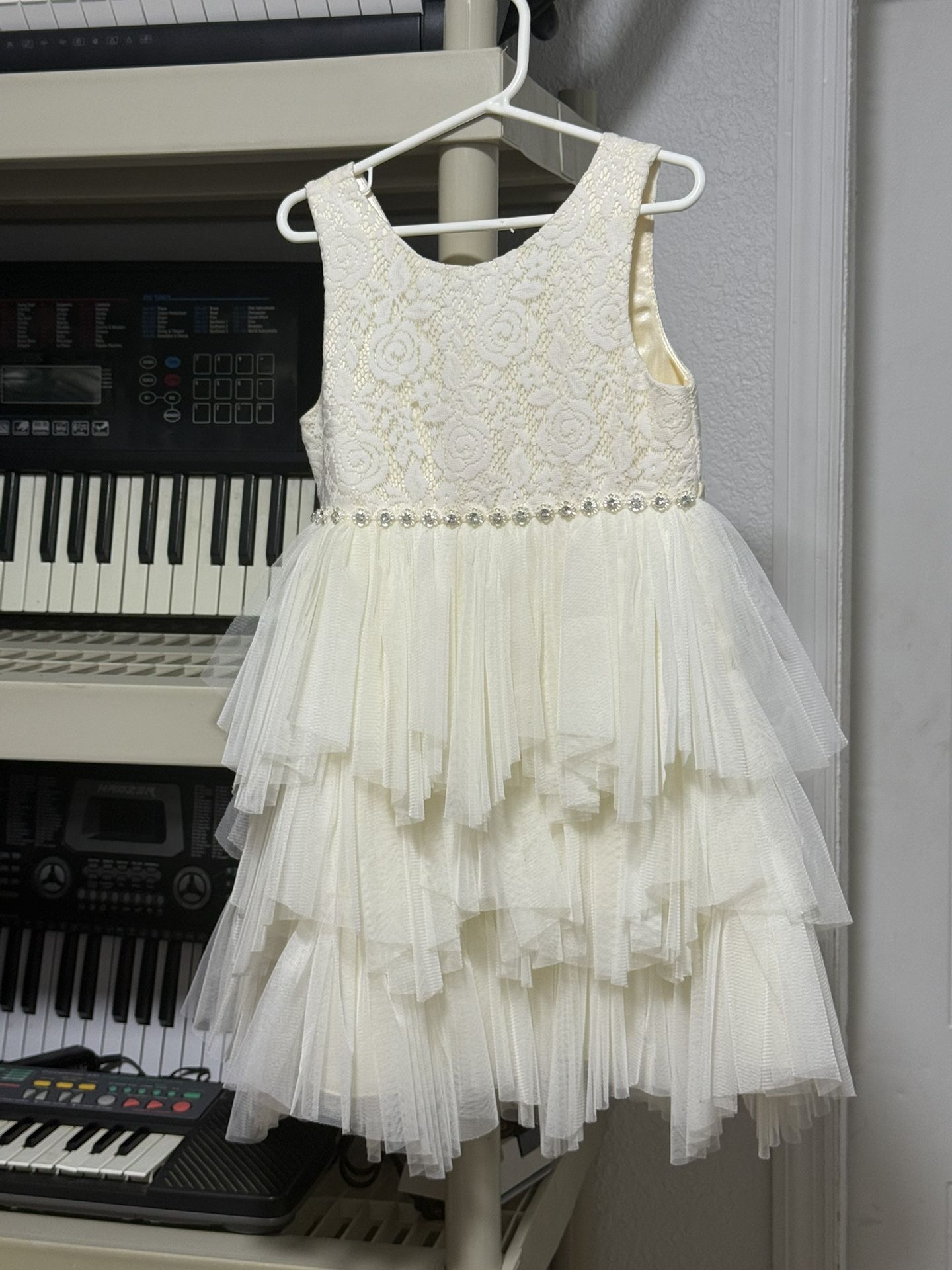 White And Light Yellow Children’s Dress