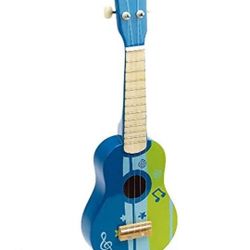 Hape Kid's Wooden Toy Ukulele in Blue

