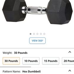 Pair of 30lb Dumbbells