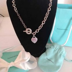 Tiffany's Heart Necklace 18"