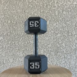 Single 35lb dumbbell (fitness gear cast hex dumbbell)