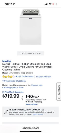 Maytag high-efficiency washer