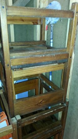 8 Strong wooden chairs