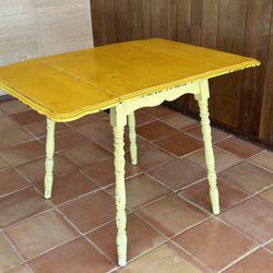 Antique Drop Leave Table ( Overpainted)