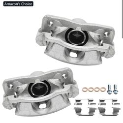 Front LH & RH Brake Calipers w/ Bracket Pair of 2 For Honda Civic 1(contact info removed)