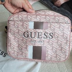 New Pink Guess Cross Body Bag