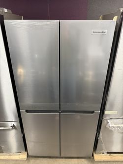 KitchenAid 19.4 cu. ft. 36 in. W Counter-Depth 4-Door Refrigerator with PrintShield Finish