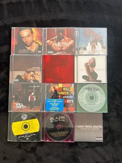 12 CD Hip Hop & RnB Lot - Jay-Z, Will Smith, JLO, Ludacris, T-Pain, Akon + More