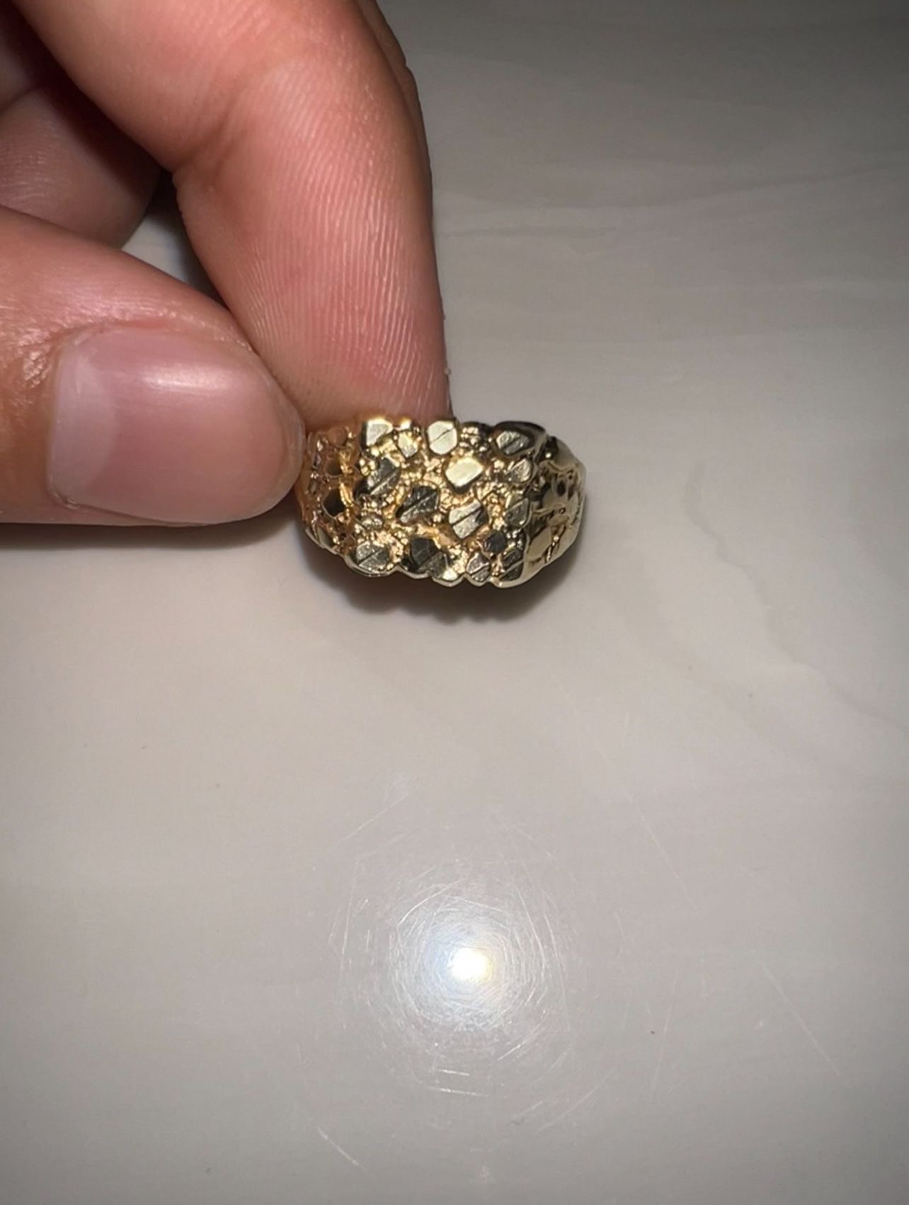 10k Nugget Ring REAL GOLD Size 9