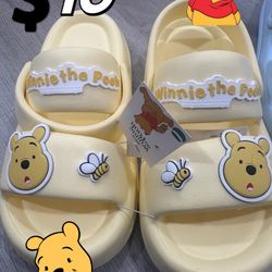 Yellow Winnie The Pooh Sandals Never Used Perfect Condition