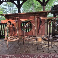 3 Metal Bar Stools