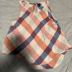 Universal Thread Multicolor Plaid Tank Top Size M