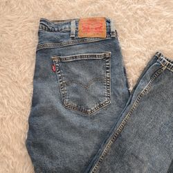 Mens Levi's Blue Jeans 514 W38 L32