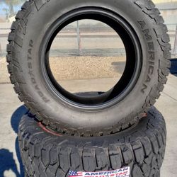 Tires New LT 37x13.50R20 RT American Road $850 Set Of Four Install Mount And Balance 