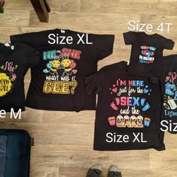 Gender Reveal Shirts. New!