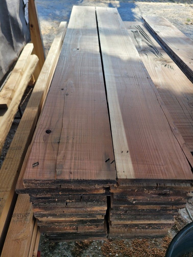 Used Redwood Fence Boards 1 X 8 X 6 Ft