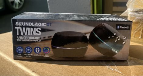 Sound logic SoundlogicXT pair of portable true wireless speaker Bluetooth
