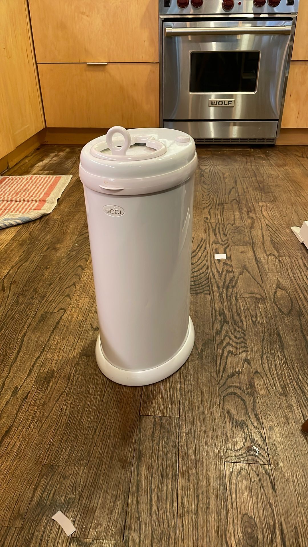 Ubbi Diaper Pail White Used With Bags