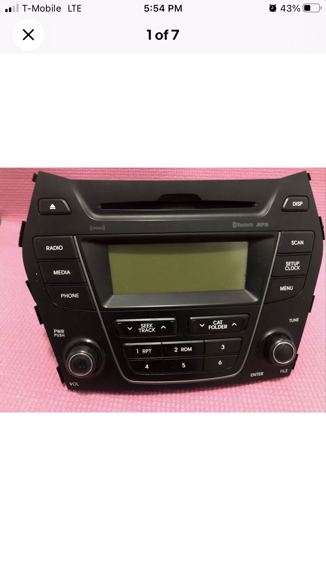 13-15 Hyundai Santa Fe AM/FM CD MP3 Bluetooth Radio OEM 96170-B89504X