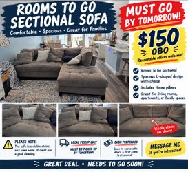 🚨 MUST GO BY TOMORROW! ROOMS TO GO SECTIONAL 🚨