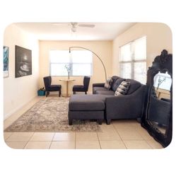 Cindy Crawford Deep Blue Super Comfy Sectional