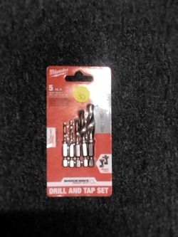 MILWAUKEE 5PC IMPACT METRIC DRILL AND TAP SET