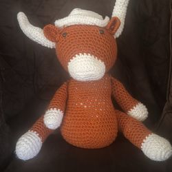 Long Horn Crochet Cow
