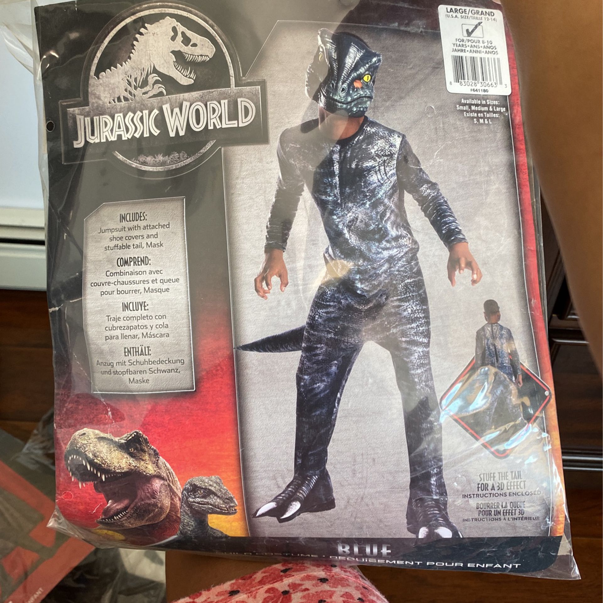 Blue Dinosaur Jurassic World Custome 