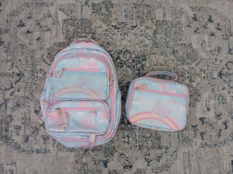Girls backpack and lunchbag