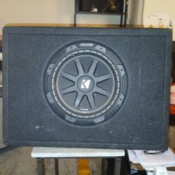 Kicker Comp Speaker Box W/ 1000 Watt Pioneer Amp On Box