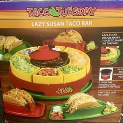 NEW Taco Tuesday Lazy Susan Taco Bar