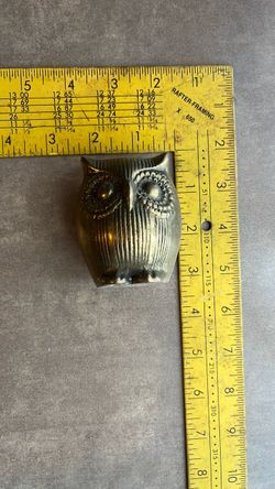 Small Metal Owl Figurine