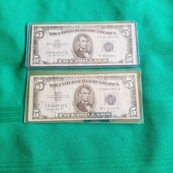 $5 Silver Certificate 1953 Series $80 Each