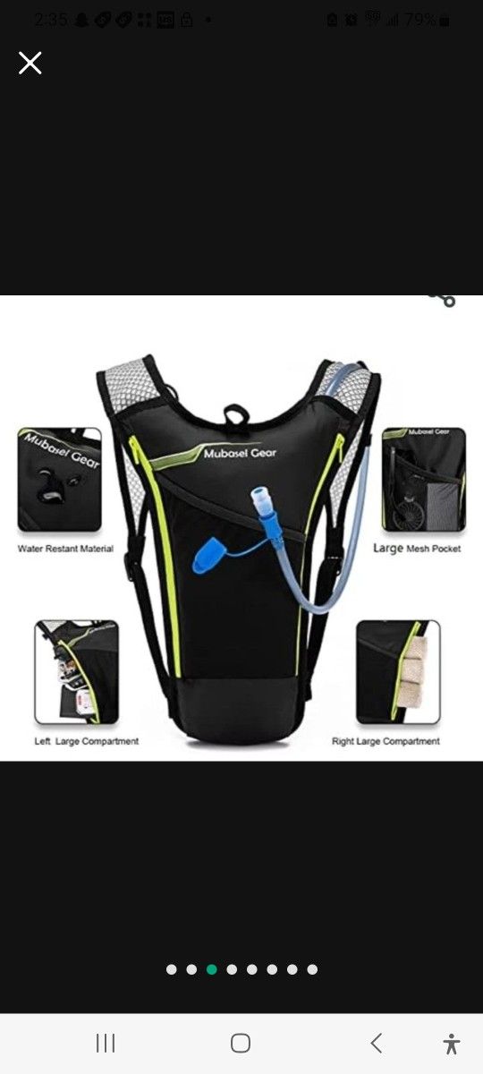 Hydration Backpack with 2 Liter Bladder,
