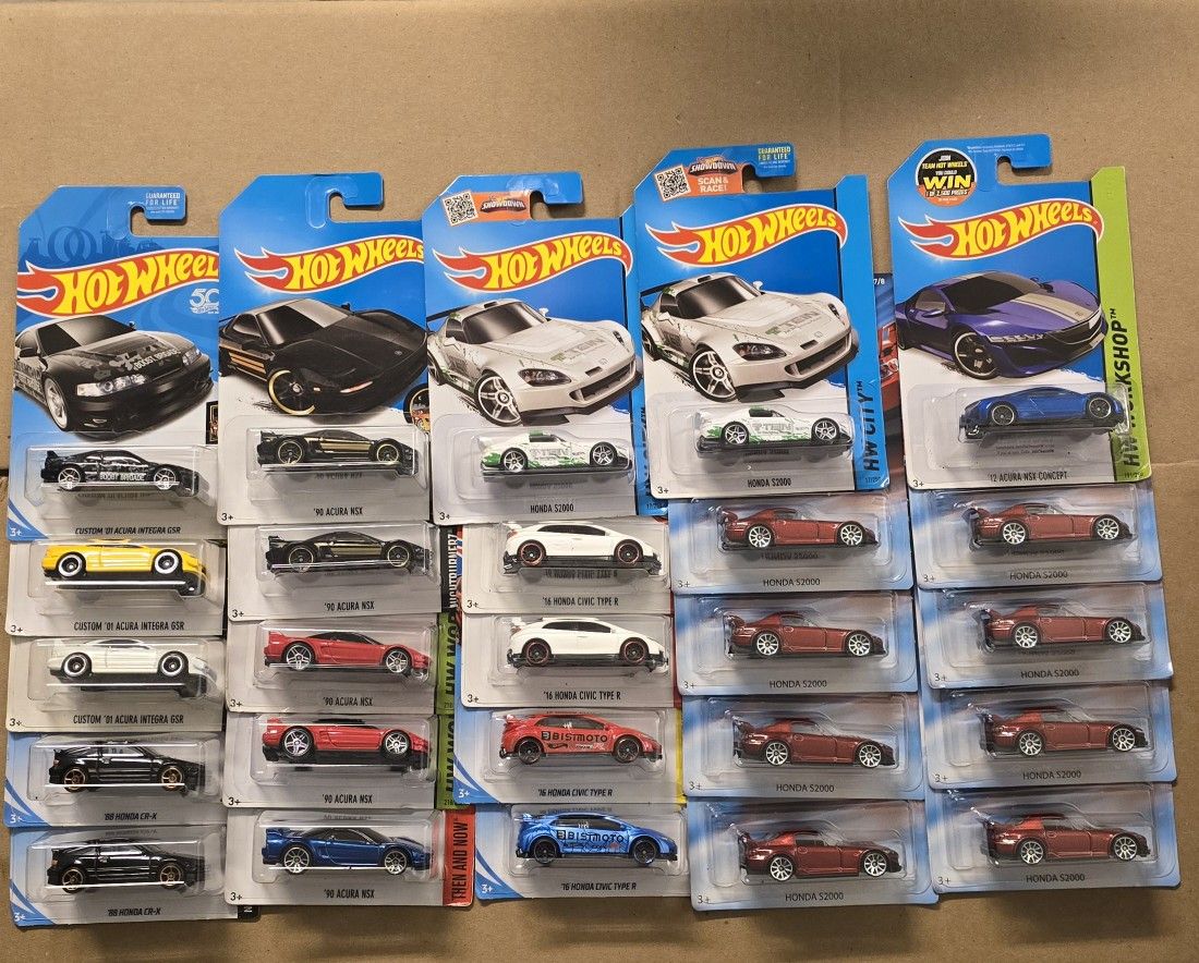 Hot Wheels Honda & Acura Lot Of 25