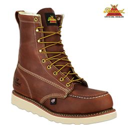 Size 10 Men's Thorogood 8" Steel Toe Wedge Sole Work Boot (U.S.A.) (contact info removed)