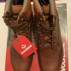 Brand New Wolverine Work Boots DuraShocks SR Size 13 Extra Wide Leather  Steel Toe.       120 Firm on Price.      120 Firme en Precio.