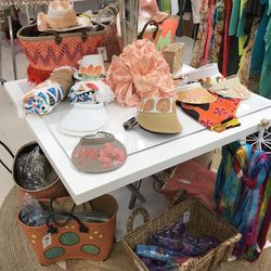 Square Table with Chrome Stand - Boutique