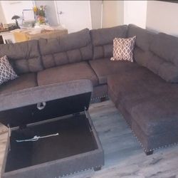 SPECIAL/3pcs Sectional Sofa w/Storage ottoman(was:$829)