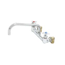 NEW T&S B-0290-04 Wall Mount Kettle and Pot Sink Mixing Faucet 8" Adjustable Centers 12" Big Flo Swing Nozzle #4069