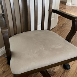 Wood Swivel Office Desk Chair