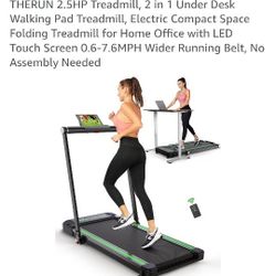 Therun 2 In 1 Treadmill, Walking Pad