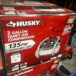 Husky 2 Gallon 135 PSI Quiet Air Compressor 