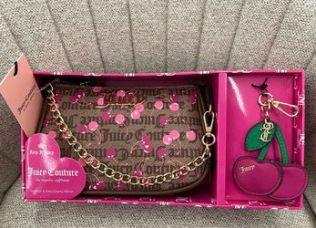 Juicy Couture Wristlet & Mini Cherry Mirror Set
