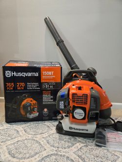 Brand new Husqvarna 150BT Backpack gas leaf Blower. 
New in box
$349