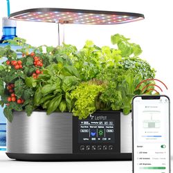 21 Pods Hydroponics Growing System, [Automatic Irrigation & 3X-Faster Grow Light] Smart Hydroponics Growing System Indoor Garden, APP & WiFi Controlle