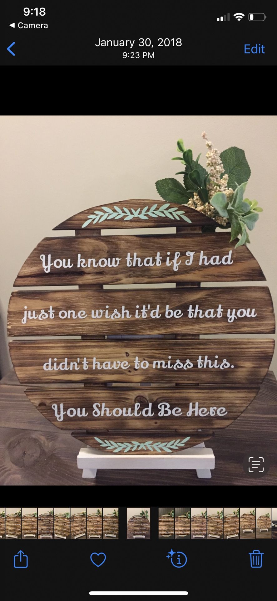 Memory Table Sign