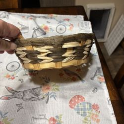 Smaller handwoven wicker basket 