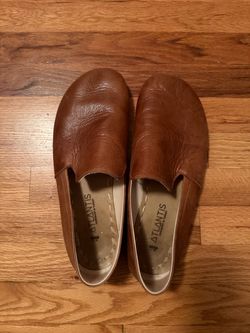 Men’s Brown Leather Loafers, Size 13