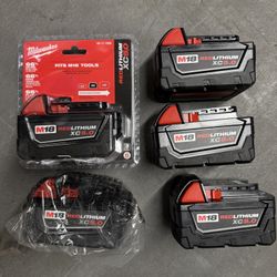 (4) M18 5.0 Batteries 